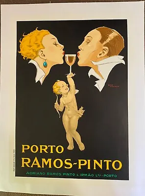Vintage Original 'Porto Ramos-Pinto' French Aperitif Poster 1920s • $175