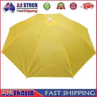 $8.95 • Buy AU Rain Umbrella Hat Foldable Outdoor Sun Shade Waterproof Fishing Headwear Cap