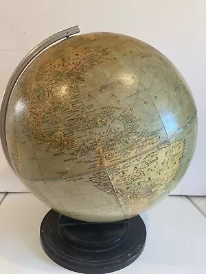 Vintage 1930’s ..1937? Hammond World Globe Black Bakelite (?) Base Made In NY • $100