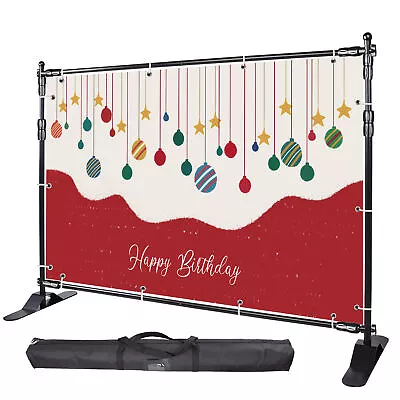 InstaHibit 8x8' Step And Repeat Banner Stand Adjustable Telescopic Trade Show • $67.41