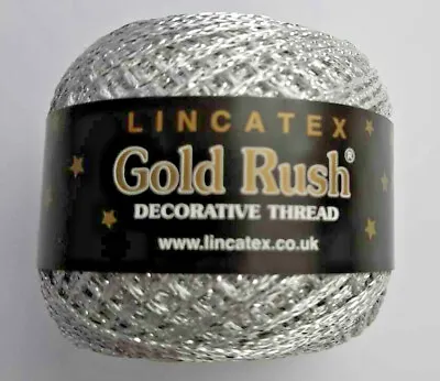 Glitter Embroidery Thread Gold Rush Metalic Lincatex 80 Metre Balls - Craft • £3.95