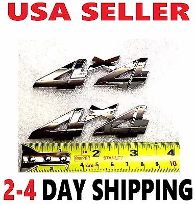 $12.99 • Buy X2 Chrome 4 X 4 EMBLEM 4X4 Truck Decal LOGO Rear Front Bumper SIGN UNIVERSL FIT