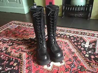 Womens Mango Black Boots Uk Size 4 Eu 37 • £22.50