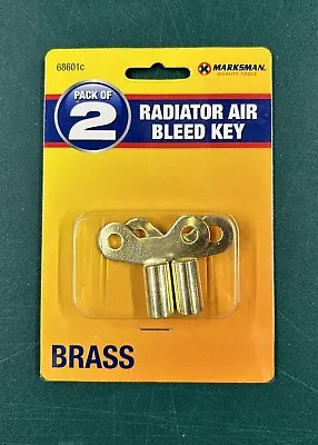 Radiator Keys X2 Clock Type Solid Brass Bleed Heater Plumbing Tool Key Radiators • £2.95