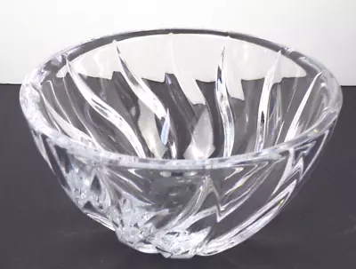 Miller Rogaska Signed Heavy Clear Crystal Bowl Swirl Design 7  • $40