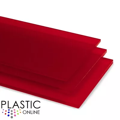 Chilli Red Frost Matt Perspex Acrylic Sheet Colour Plastic Panel Cut To Size • £95.25