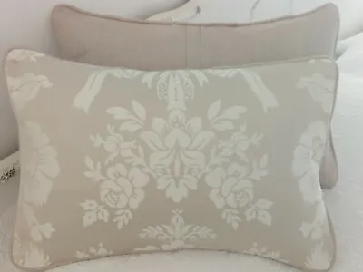 LAURA ASHLEY TATTON TRUFFLE Fabric Cushion Cover Piped 12  X 18  • £19.50