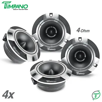 4x Timpano 1200W Car Audio Tweeters TPT-ST2 CHROME 3.85  Shallow Bullet 4 Ohm • $39.90