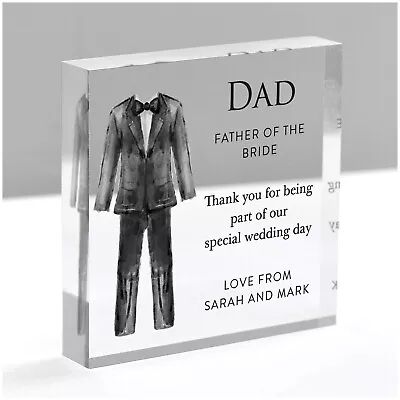 Father Of The Bride Thank You Gift From Bride And Groom Wedding Day Gift Dad • £9.99