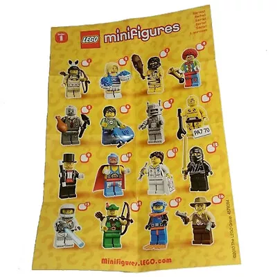 LEGO Minifigures: Series 1 [8683] - Collector’s Leaflet / Checklist - AS NEW • $8.95