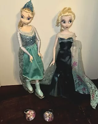 2 Disneys Frozen Elsa Dolls & 2 Rings • $12.95