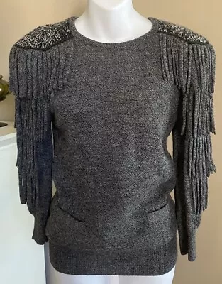 Toga Archives Fringed Women’s Sweater Alpaca Wool Silk Size 2 • $98