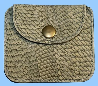 New MENS GENUINE NATURAL WALLEYE LEATHER-CHANGE POUCH-COIN PURSE-WALLET INSERT • $29.95