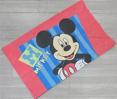 Vintage Mickey Mouse Large Pillow Case Multicolored 90s Made In USA • $4.99