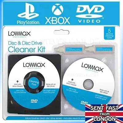 Laser Lens DISC DOCTOR CD Cleaner Fluid FIX PS3 PS2 XBOX 360 LAPTOP DVD Wii CDs • £8.45