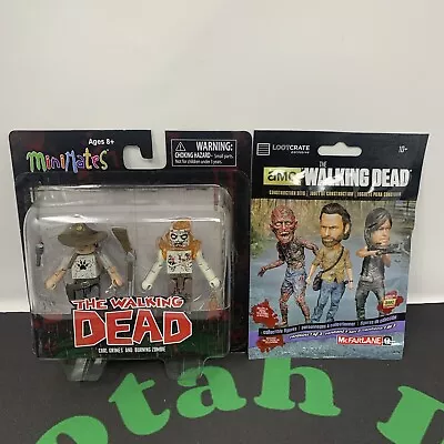 Walking Dead Lot Loot Crate Mini Mates Series 6 Carl Grimes Burning Zombie • $17.10