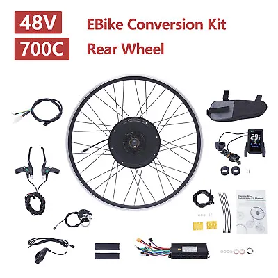 1000W 48V Front Rear Electric Bicycle Motor Conversion Kit Wheel EBike Hub28 29  • $209