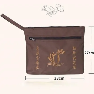 Unisex Embroidery Canvas Bag For Buddhist Monk Kesa Haiqing Robe Suit Handbag • $19.95