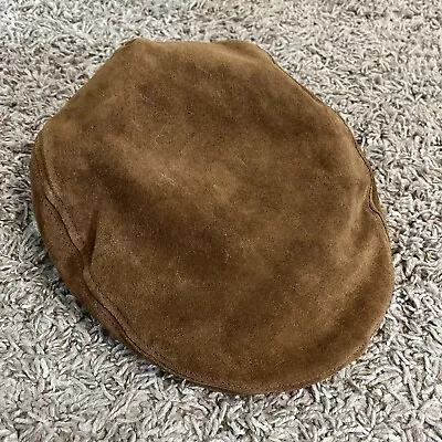 Vintage Capas Headwear NY Brown Suede Leather Newsboy Cap Hat • $35
