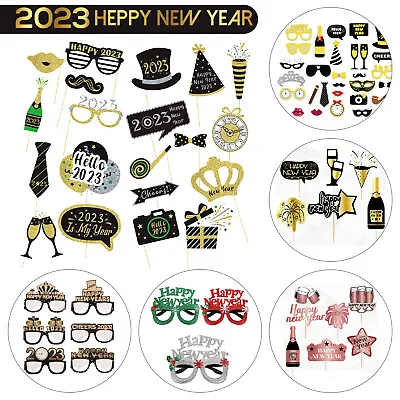 £2.15 • Buy Happy New Year 2023 Photo Booth Props Selfie Welcome Party Decor Photography