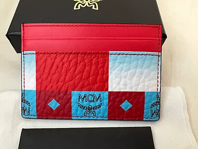 Authentic MCM Aren Visetos Checkerboard Card Case $210 • $99