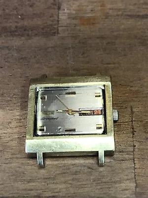 Rare 1970's Vintage Ernest Borel Automatic Watch Square Gold Plated Runs • $90