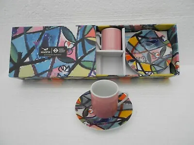 Magpie ~ Set Of Two Espresso Cups & Saucers ~ London Transport Museum • £9