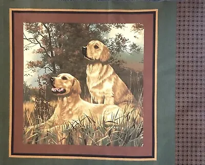 Spaniel Labrador Dog Cushion Panels 100% Cotton 17.5” X 44”  New • £4