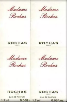 MADAME ROCHAS EAU DE PARFUM RARE! 4 X 1.7ml EDP SAMPLE VIALS NEW • £3.99