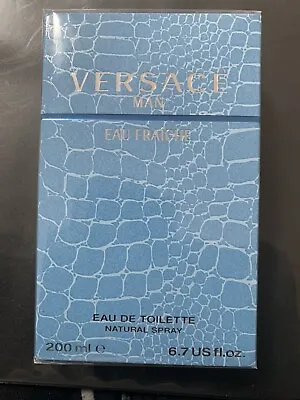 VERSACE Man Eau Fraiche For Men 6.7 Oz 6.8 Cologne EDT Spray NEW IN BOX • $65