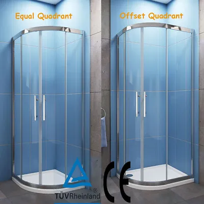 1900H Quadrant Shower Enclosure Equal / Offset Cubicle 8mm Easyclean Glass Door • £143.02