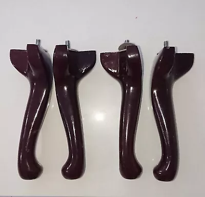 4x Queen Anne Wooden Furniture / Stool Legs Feet 9''  Or  23cm  • £15