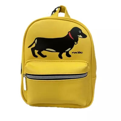 Marc Tetro Dachshund Dog Yellow MINI Backpack & Heart Keychain New Sealed • $59.99