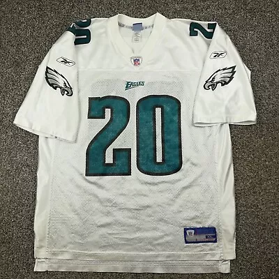 Vintage Philadelphia Eagles Jersey Brian Dawkins Reebok White Mens XL • $74.99