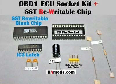 OBD1 ECU Full Chipping KIT + 2 SST ReWritable Chip P28 P06 P72 P75 P61 P05 Honda • $26.45