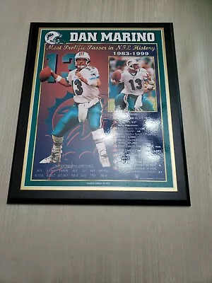 Limited Edition Mounted Memories Dan Marino Most Prolific Passer Plaque • $85