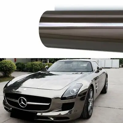 Chrome Mirror Vinyl Film Wrap Sticker Decal Stretchable Reflective Super Gloss • $15.09