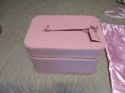 NEW Truly Beauty Women's Vegan Leather St Tropez Luxury Travel Trunk Pink 12X8X9 • $79.99