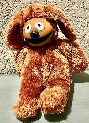 Vintage  Disney Jim Henson's Muppets Rowlf The Dog W/vinyl Face Plush 12  • $89.99