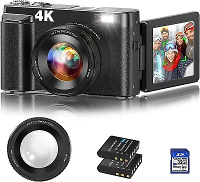 $79.98 • Buy Digital Camera 48MP 4k Camera Vlogging Camera For YouTube 30FPS With WI-FI 16X