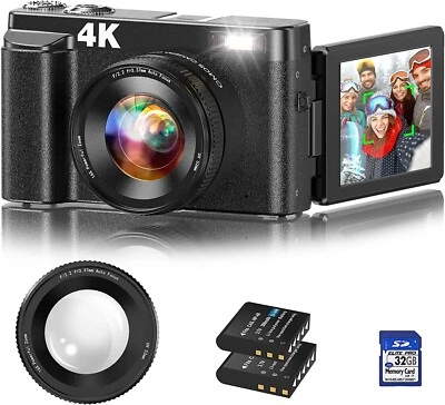 $79.98 • Buy Digital Camera 48MP 4k Camera Vlogging Camera For YouTube 30FPS With WI-FI 16X