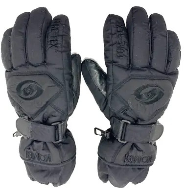 Kombi Gore-Tex Black Gloves Mens XS Leather Palm & Fingers Ski Winter Snow • $34.17