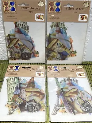 Lot Of 4 Paper Reflections Vellum Die Cuts Travel World Cities 15 Pcs/Pack NEW • $10
