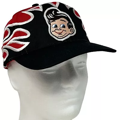 Bobs Big Boy Flames Vintage 90s Hat Red Fire Six Panel Snapback Baseball Cap • $29.24