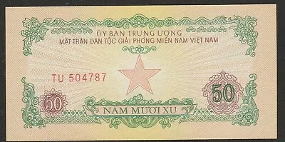 1968 South Vietnam 50 Xu Note Unc • $5