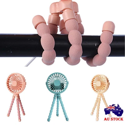 $18.37 • Buy For Baby Stroller Handheld Fans With LED USB Fan Mini Fan Octopus Clip-on