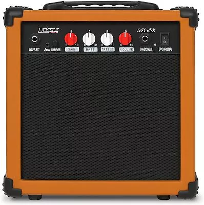 LyxPro 20W Electric Guitar Amp Guitar Amplifier W/Built-In Speaker - Mahogany • $29.27