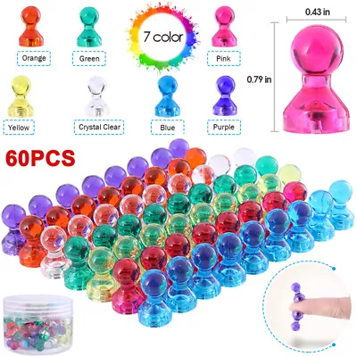 60X Small Strong Fridge Magnets Magnetic Memo Push Pins For White Board Skittle • $13.75