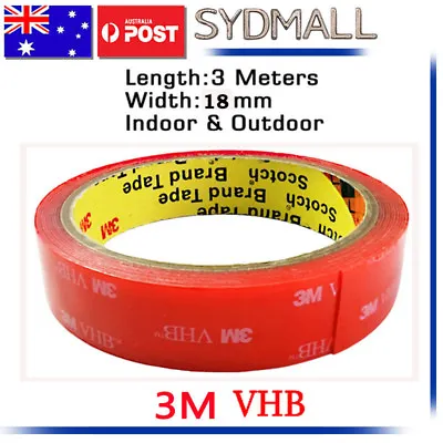 3M VHB Double-sided Clear Transparent Acrylic Adhesive Tape 18mmX3m AU • $10.59