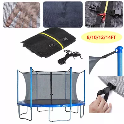 New 8/10/12” Trampoline Enclosure Net Breathable W/ Zipper For Indoor Outdoor AU • $57.99